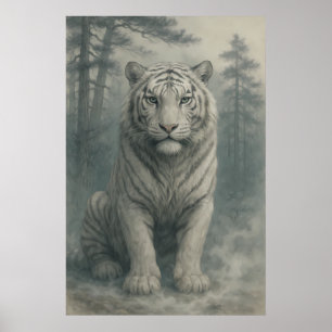 Fantasy White Tiger – Mystic Aura Series   ManJian Poster