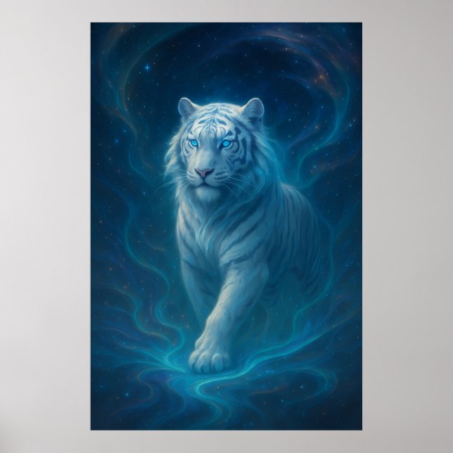 Fantasy White Tiger – Mystic Aura Series | ManJian Poster (Front)
