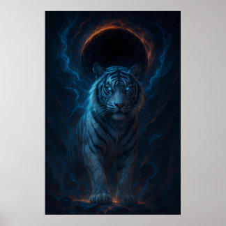 Fantasy White Tiger – Mystic Aura Series Poster
