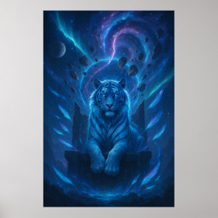 Fantasy White Tiger – Mystic Aura Series Poster