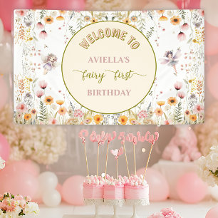 Fantasy wildflower fairy first Welcome sign