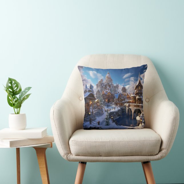 Fantasy Winter City Cushion (Chair)