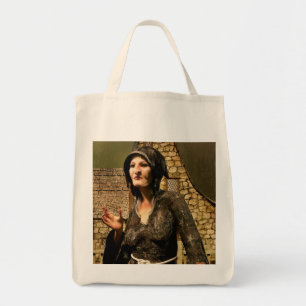 Fantasy Witch Mediaeval Village Halloween Tote Bag
