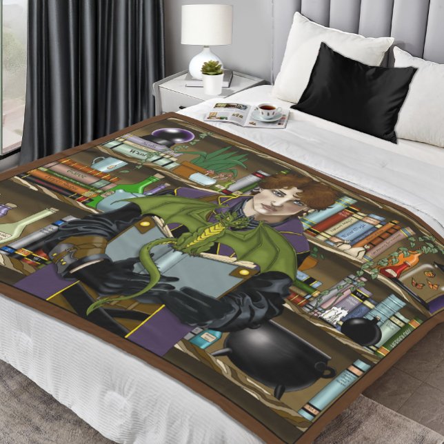Fantasy Wizard Books Dragon Potions  Fleece Blanket (Creator Uploaded)