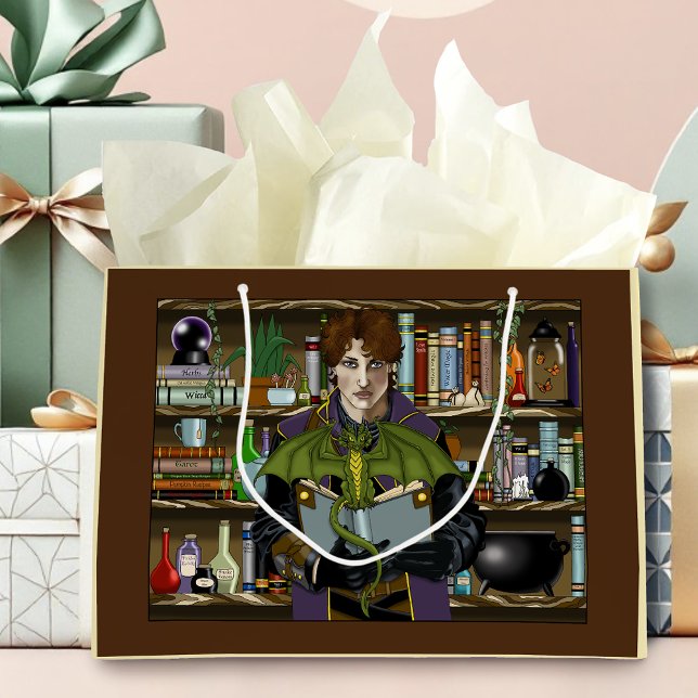 Fantasy Wizard Books Dragon Potions Large Gift Bag (Creator Uploaded)