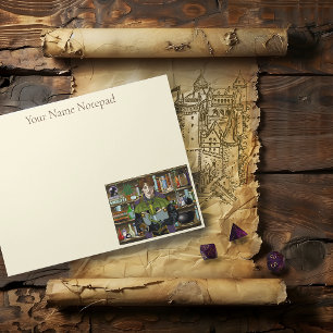 Fantasy Wizard Books Dragon Potions Notepad