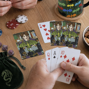 Fantasy Wizard Books Dragon Potions Playing Cards