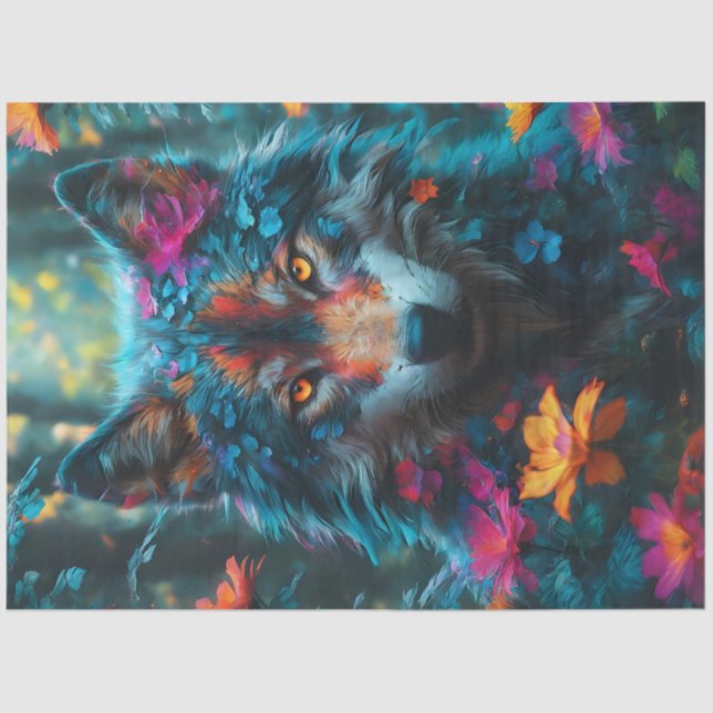 Fantasy Wolf Tissue Paper (Front)