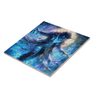 Fantasy Wolf World Ceramic Tile