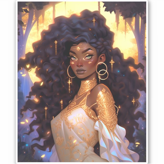 Fantasy Woman African American Art (Front)