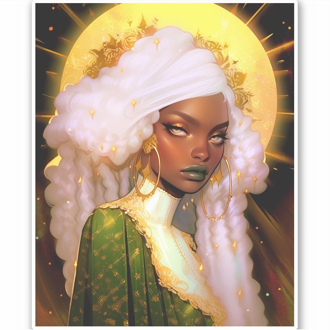 Fantasy Woman African American Art (Front)