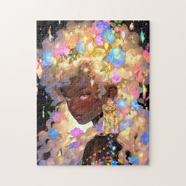 Fantasy Woman African American Art Jigsaw Puzzle (Vertical)
