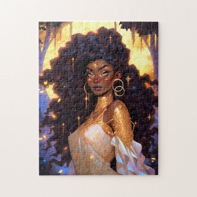 Fantasy Woman African American Art Jigsaw Puzzle (Vertical)
