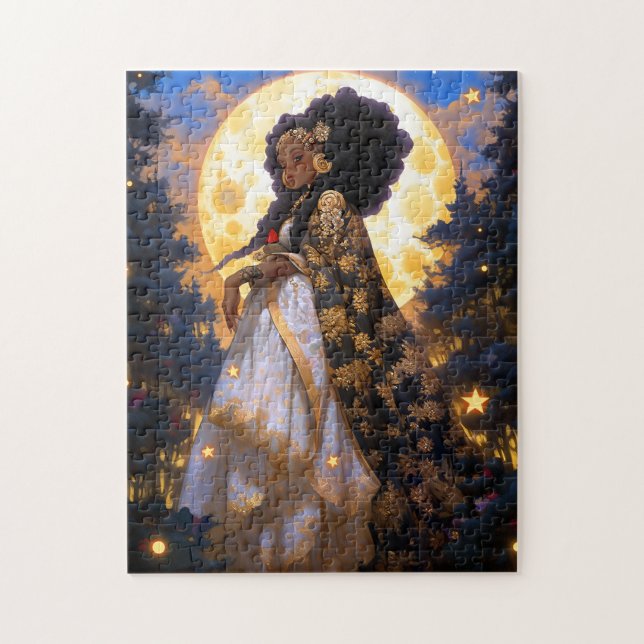 Fantasy Woman African American Art Jigsaw Puzzle (Vertical)