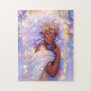 Fantasy Woman African American Art Jigsaw Puzzle