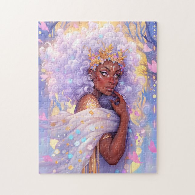 Fantasy Woman African American Art Jigsaw Puzzle (Vertical)