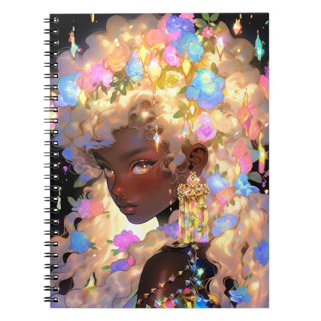 Fantasy Woman African American Art Notebook (Front)