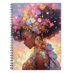 Fantasy Woman African American Art Notebook
