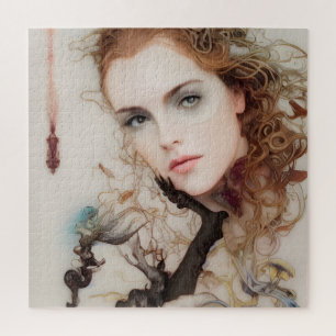 Fantasy Woman AI Generated Art Jigsaw Puzzle