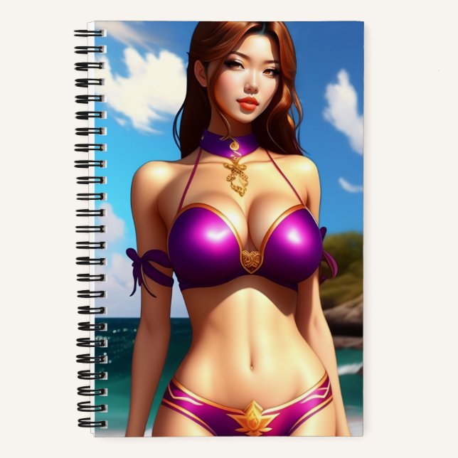 Fantasy woman in purple bikini Notebook (Front)