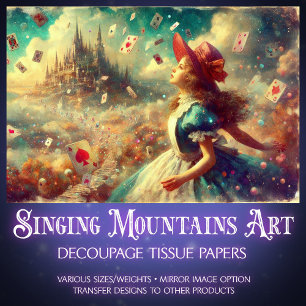 Fantasy Wonderland Castle Journey Decoupage Tissue Paper