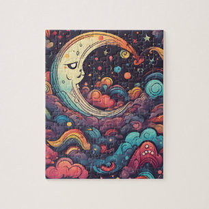 Fantasy World Colorful Moon Jigsaw Puzzle