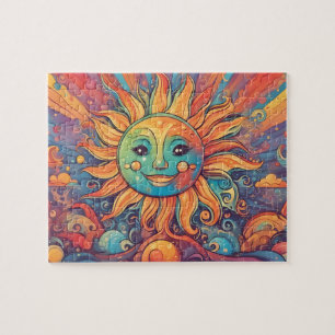 Fantasy World Colorful Sun Jigsaw Puzzle