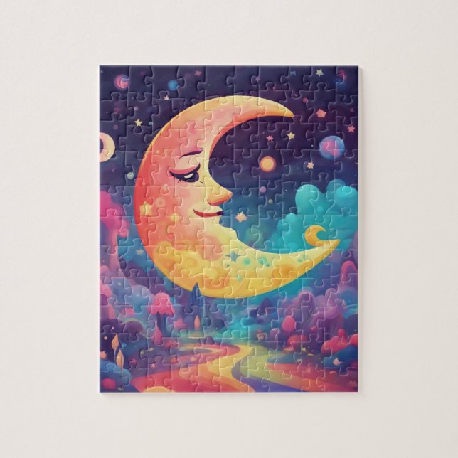 Fantasy World Colourful Moon Jigsaw Puzzle (Vertical)