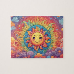 Fantasy World Colourful Sun Jigsaw Puzzle
