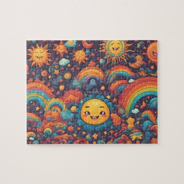 Fantasy World Colourful Sun Jigsaw Puzzle (Horizontal)