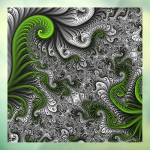 Fantasy World Green And Grey Abstract Fractal Art