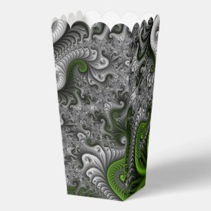 Fantasy World Green And Grey Abstract Fractal Art Favour Box