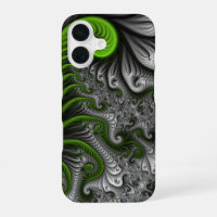 Fantasy World Green And Grey Abstract Fractal Art