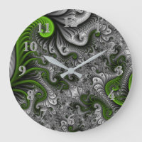Fantasy World Green And Grey Abstract Fractal Art
