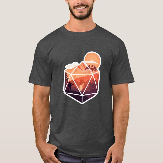 Fantasy World in the Dice T-Shirt (Front)