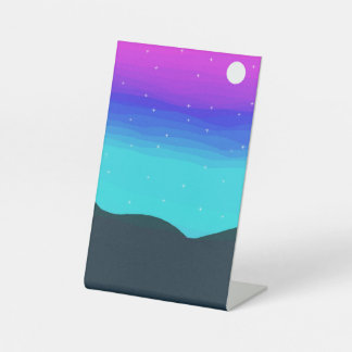 Fantasy World Moon  Pedestal Sign