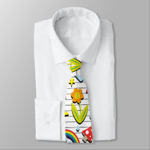 Fantasy World on Lined Note Paper Tie