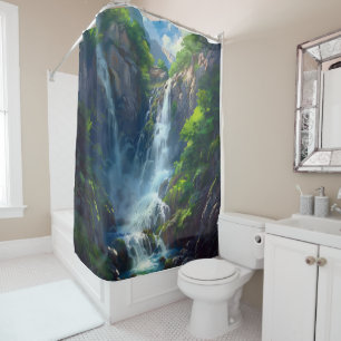 Fantasy World Waterfall Shower Curtain