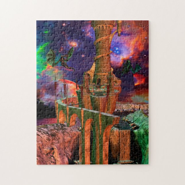 Fantasy Worlds Dragon Fight Jigsaw Puzzle (Vertical)