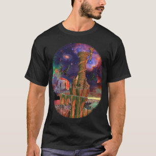 Fantasy Worlds Science Fiction Dragon Fight T-Shirt