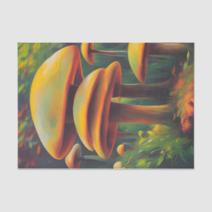 Fantasy Yellow Mushrooms decoupage Tissue Paper
