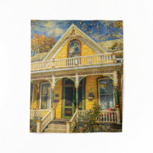 Fantasy Yellow Victorian House