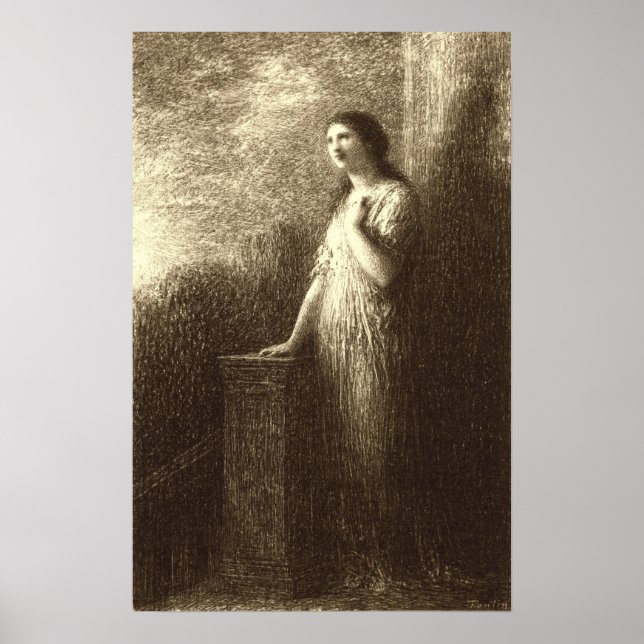 Fantin-Latour - Confidence Of The Night Poster (Front)
