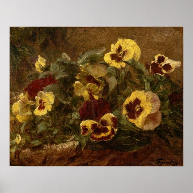 Fantin-Latour - Pansies Poster (Front)