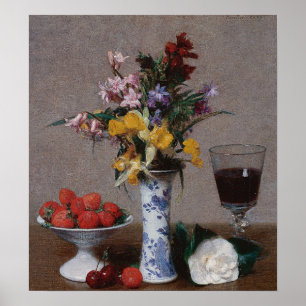 Fantin-Latour - Still Life 1869 Poster