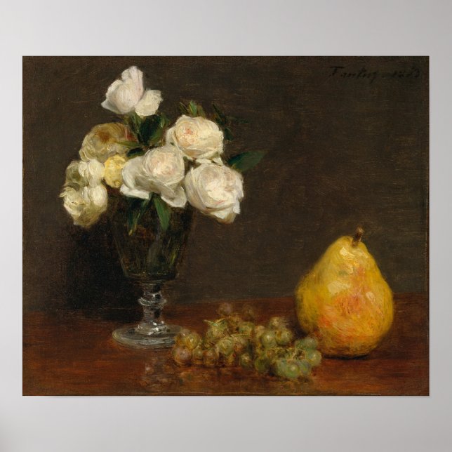 Fantin-Latour - Still Life With Roses And Fruit Poster (Front)