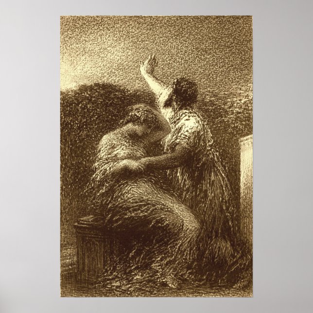 Fantin-Latour - The Mage Baltazar And Fatime Poster (Front)