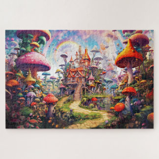 Fantisy mushroom Island dream meditation visual Jigsaw Puzzle