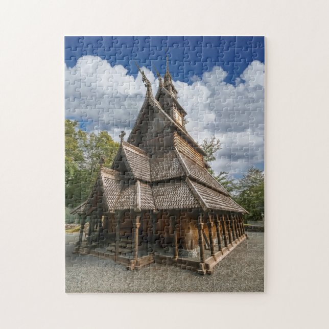 Fantoft Stave Church, Bergen, Norway Jigsaw Puzzle (Vertical)
