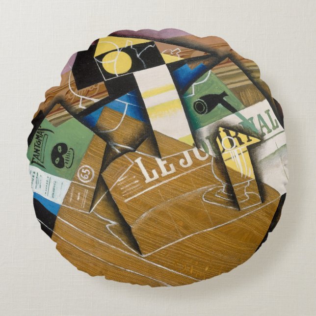 Fantomas, 1915 (oil on canvas) round cushion (Front)